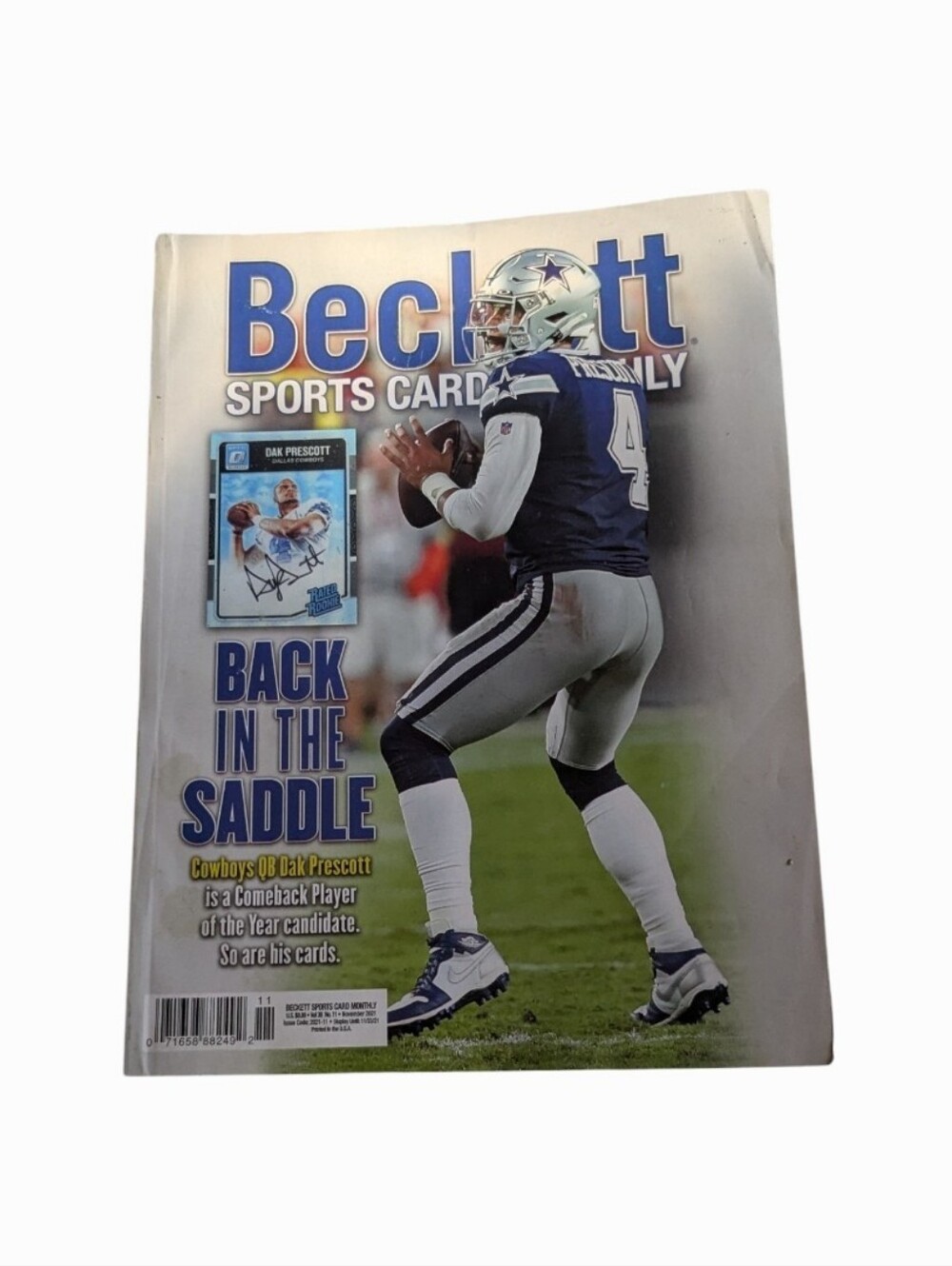Beckett Sports Card Monthly Magazine - Featuring Dak Prescott From The Dallas Co